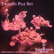 twisted pile - set 3 tabletop body dark gothic horror mini rpg surreal grotesque miniature cosmic spiral dnd pathfinder uzumaki 5e junji ito 3d print model - Mito3D