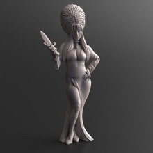 modern day survivor series 03 elvina - pre-supported tabletop zombies 32mm elvira 3d print model - Mito3D