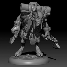 minotaur - male double hand axe pre-supported tabletop 3d print model - Mito3D