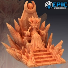 kar kraliçe buz büyücü kadın taht ebedi kış masaüstü patron Ortaçağa ait rpg Warhammer düşman dondurulmuş zindan dnd arktik yol bulucu 3d print model - Mito3D