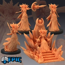 snow queen set ice sorceress collection arctic frozen tabletop fantasy medieval rpg warhammer winter enemy dungeon encounter dnd pathfinder npc 3d print model - Mito3D