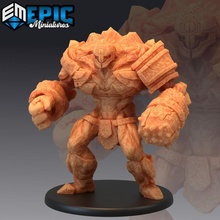 ice golem frozen giant construct arctic guard tabletop fantasy monster rpg warhammer winter snow enemy dungeon mountain encounter dnd pathfinder npc 3d print model - Mito3D