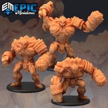 ice golem set frozen giant construct arctic guard collection tabletop fantasy monster rpg winter snow enemy dungeon dnd pathfinder frost npc 3d print model - Mito3D