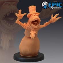 animated snowman attacking snow man mimic ice elemental tabletop fantasy monster rpg warhammer winter enemy dungeon dnd arctic pathfinder npc 3d print model - Mito3D