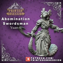 yaun-ti abomination - swordsnake d&d 32mm pre supported store dragons dungeons hell sword python snake printed fury cobra patreon dnd yuan heaven obsession ti hath scymitar 3d print model - Mito3D