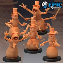 animated snowman set snow man mimic ice elemental collection tabletop fantasy monster rpg sword winter enemy dungeon dnd arctic npc 3d print model - Mito3D
