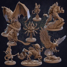 curvetooth opulent trapper pack - pre supported tabletop boss dragon dragons epic hero hindu mini monster mythology character miniature indian huge trappers jungle dnd bali lodge dugeons inia 3d print model - Mito3D