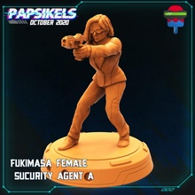 Fukimasa fêmea segurança agente tampo mesa Preto homens escolta corpo copos 3d print model - Mito3D