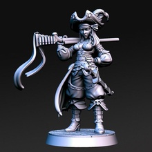 stella marissa - female pirate 32mm dnd tabletop gun woman rnestudio 3d print model - Mito3D
