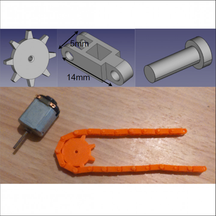 Chaînes engrenages chaines chaîne formation engrenage couronne roue corbeaux entrainement pignon divertissement 3D print model - Mito3D
