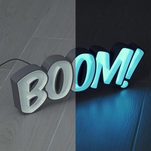 led marquee boom letters light strip neon luminoso cartel 3d print model - Mito3D