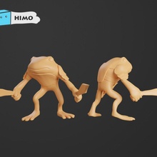 kurbağa halk savaşçı hançer çift masaüstü zehir grung kabadayılık 3d print model - Mito3D