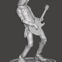 johnny ramone buste guitare punk Roche ramones 3d print model - Mito3D