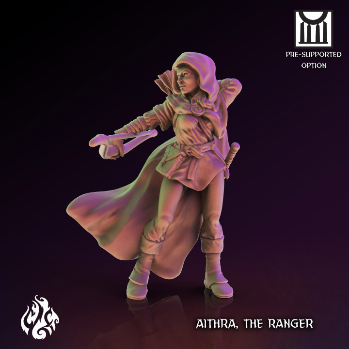 aithra ranger female god human bow patreon foundry crippledgodfoundry crippledgod cgf 3D print model - Mito3D