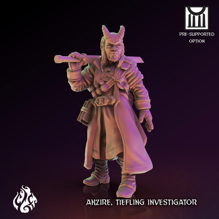 akzire Tiefling Ermittler 3D print model - Mito3D