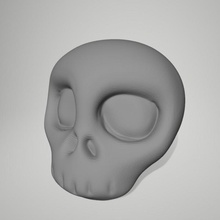 chibi crâne accessoire dé inclusion 3d print model - Mito3D