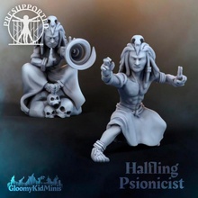 halfling psionicists tabletop monk miniature dnd pathfinder psion darksun athas psionic psionicist 3d print model - Mito3D