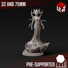 iniha yunvra drow queen - expedition underworld loot studios tabletop epic fantasy game hero rpg miniature boardgame dungeonsanddragons roleplaying wargame d&d 3d print model - Mito3D