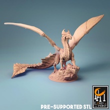 brass dragon tabletop creature monster metalic 3d print model - Mito3D