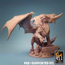 blue dragon tabletop creature monster dnd 5e 3d print model - Mito3D