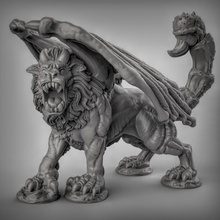 Mantikor Tier Kreatur Löwe Verliese Drachen dnd Pfadfinder Tischspiele 3d print model - Mito3D