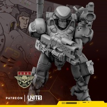 cyberpunk soldier mts - manned tank suit store miniatures rpg scifi 28mm 32mm tabletopgames skirmishgames unit9 3d print model - Mito3D