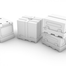 caixotes compatível empilhadeira módulo 40k industrial rpg jogos guerra suporte scifi tampo mesa carga cenário 3d print model - Mito3D