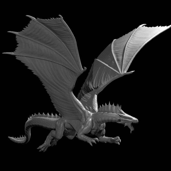 bronze dragon updated 3D print model - Mito3D