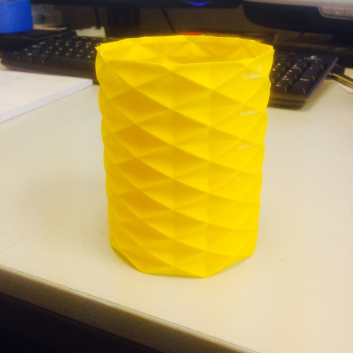 diamant vase creux jardin 3D print model - Mito3D