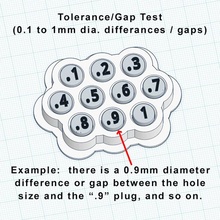 3d printer tolerance - gap test tolerance 3d-printer clearance tolerance test tolerance test tool clearance test