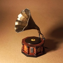 Grammophon Miniatur Mini Vinyl 3d print model - Mito3D