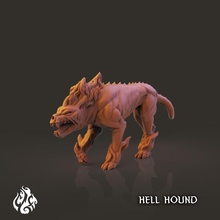 hell hound store god miniatures rpg dnd pathfinder foundry hellhound crippled crippledgodfoundry 3d print model - Mito3D