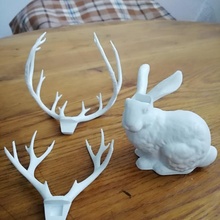 jackalope deer rabbit bunny antlers 3d print model - Mito3D