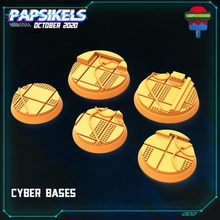cyberbase - october 2020 tabletop base cyberpunk bases cyberpunkred 3d print model - Mito3D