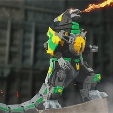 articulated dragonlord - supports toys & games robot powerrangers megazord dragonzord 3d print model - Mito3D