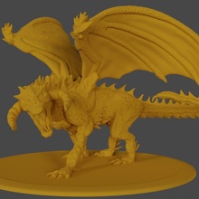 adult black dragon parts split acid 3d print model - Mito3D