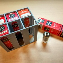 6x miniatura vácuo tubo caixa caso bainha 3d print model - Mito3D