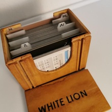 reino morte branco leão cartão caixa tampo mesa kdm 3d print model - Mito3D