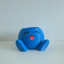 estranho plantador sorriso olhos plantar Pokémon vaso suculento 3d print model - Mito3D