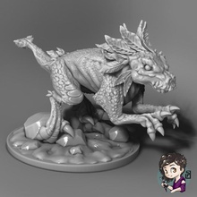 scalefang tampo mesa fera criatura Dragão figura lagarto miniatura masmorra raptor d dragão gamelit pó pixeld festa dificil 3d print model - Mito3D