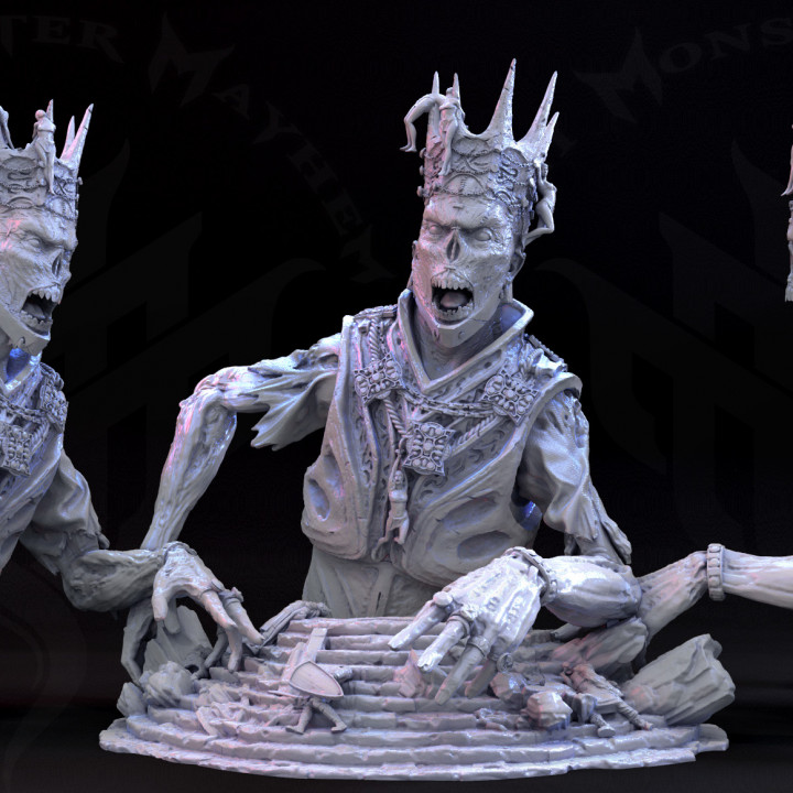 eterno regla mesa juego azar Rey monstruo rpg muertos vivientes realeza Siniestro cerveza casera 3D print model - Mito3D