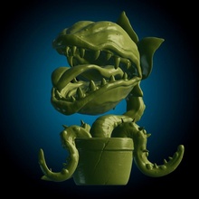 man eating plant tabletop horror monster toy vase mouth tongue 3d print model - Mito3D