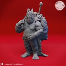 grinkle goblin king - tabletop miniature creature monster roleplaying dnd ttrpg 3d print model - Mito3D