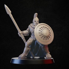 spartan warrior spear sheld store greek roman miniature tabletop 3d print model - Mito3D