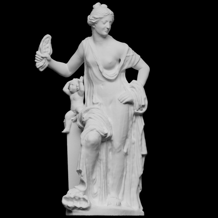 Afrodita Venus vulgaris escanear escultura lumbrera 3dprintable 3D print model - Mito3D