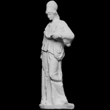 Atenas segurando cisto Varredura escultura louvre 3dprintable 3d print model - Mito3D