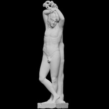 narciso mazarin hermafrodita gênio eterno descansar Varredura escultura mármore louvre 3dprintable 3d print model - Mito3D