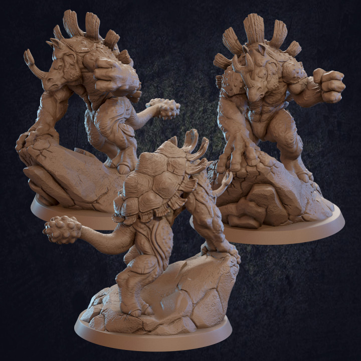 rhino turtle - presupported tabletop boss creature dragon dragons dungeons epic india mini monster rpg shell miniature huge trappers jungle dnd tarasque lodge rhinocerous tortise 3D print model - Mito3D