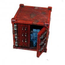 industrial sci fi cargo containers tabletop 40k container terrain warhammer cyberpunk shipping starfinder docks spaceport dockyard 3d print model - Mito3D