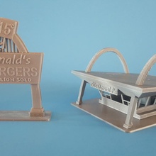 n scale nostálgico McDonalds 3d print model - Mito3D